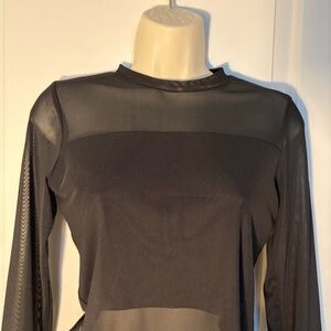 Black Sheer Women's Blouse